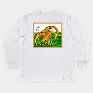 Giraffe - eric carle Kids Long Sleeve T-Shirt